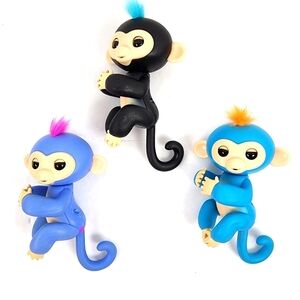 Original WowWee Fingerlings Interactive Monkey - Black, Blue, Purple